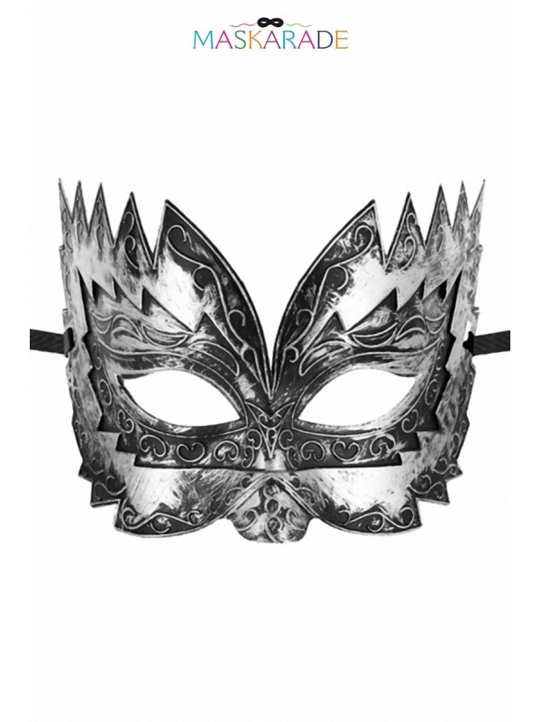 Masque semi-rigide argenté Don Giovanni