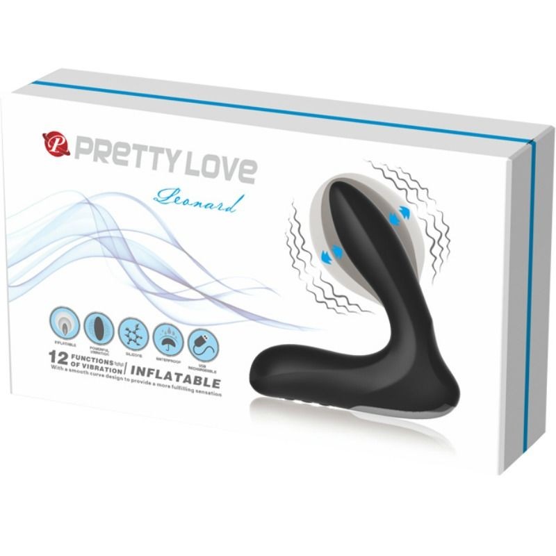pretty love - masseur prostatique gonflable leonard avec vibration