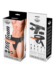 attraction harnais - harnais creux willian avec vibrateur 17 x 4,5cm