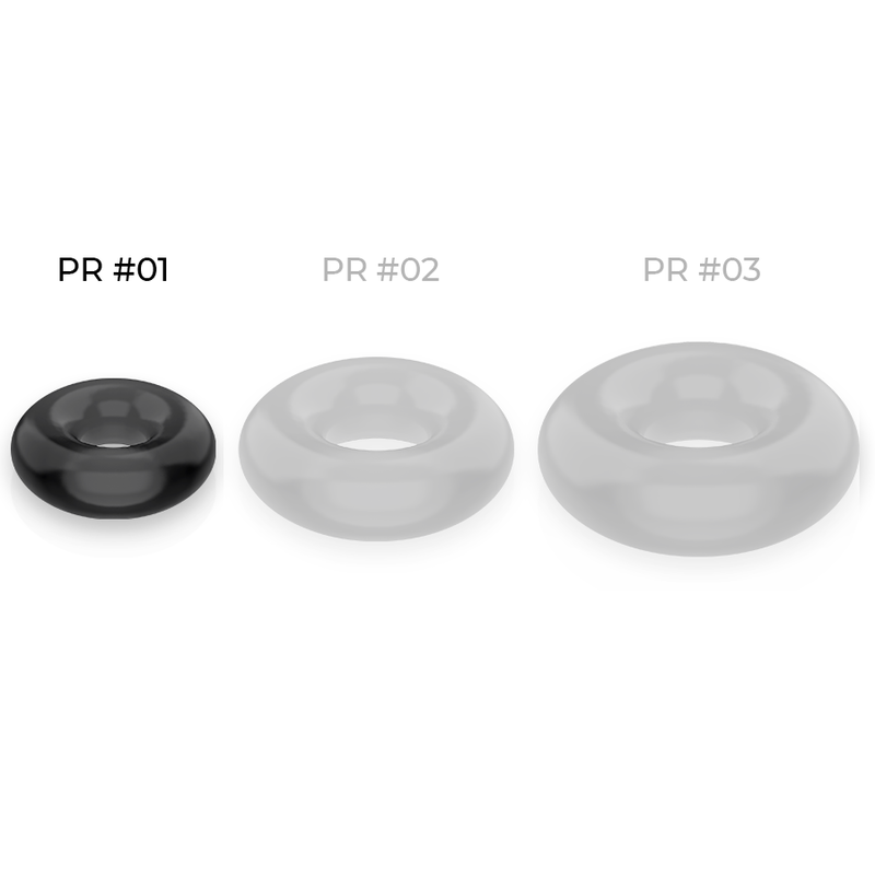 powering - anneau pénis super flexible et résistant 3,5cm noir