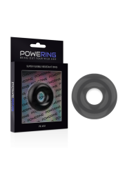 powering - anneau pénis super flexible et résistant 3,5cm noir