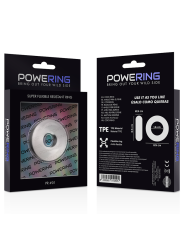 powering - anneau pénis super flexible et résistant 3,5cm clair