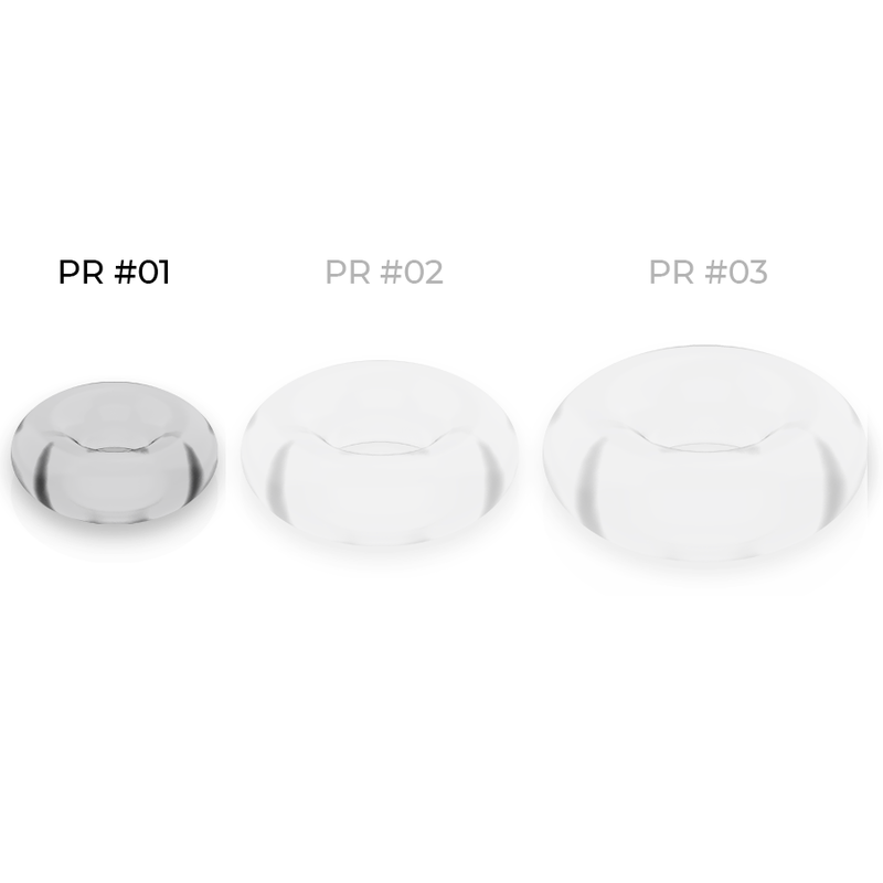 powering - anneau pénis super flexible et résistant 3,5cm clair