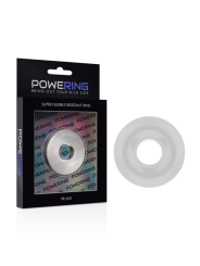 powering - anneau pénis super flexible et résistant 3,5cm clair