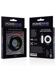 powering - anneau pénis super flexible et résistant 4,5cm noir