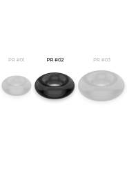 powering - anneau pénis super flexible et résistant 4,5cm noir