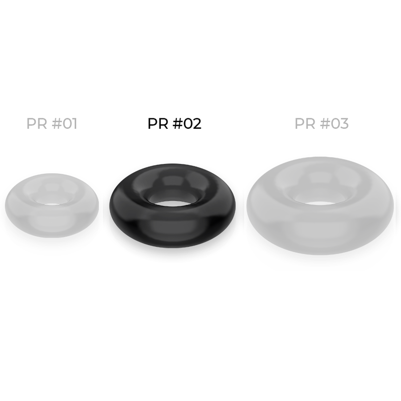powering - anneau pénis super flexible et résistant 4,5cm noir