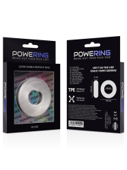 powering - anneau pénis super flexible et résistant 4,5cm clair