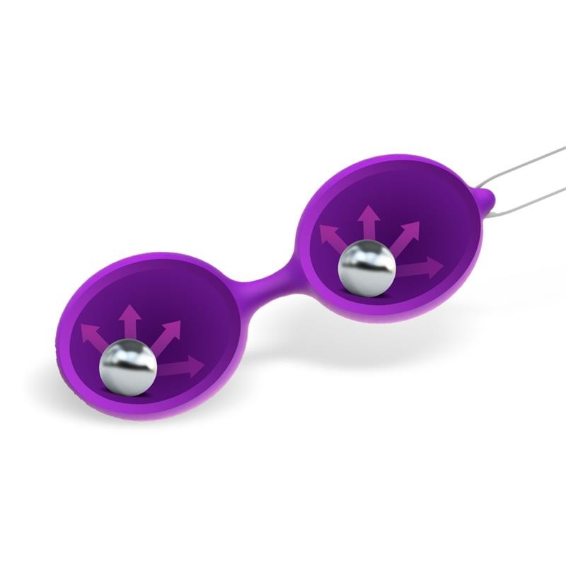 Boule de Kegel double en silicone Misha violet
