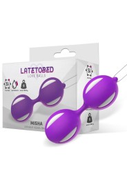 Boule de Kegel double en silicone Misha violet