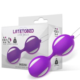 Boule de Kegel double en silicone Misha violet
