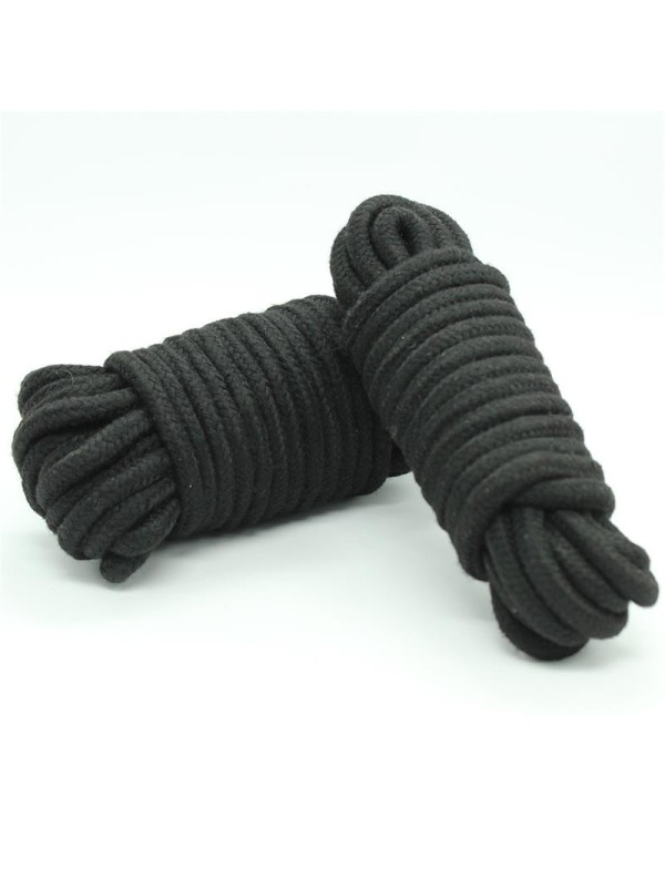 Corde bondage shibari coton 10m noir - latetobed