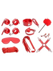 Set bondage 10 pièces rouge
