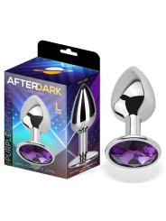 Plug Anal avec Bijou Améthyste Violette Taille L Aluminium