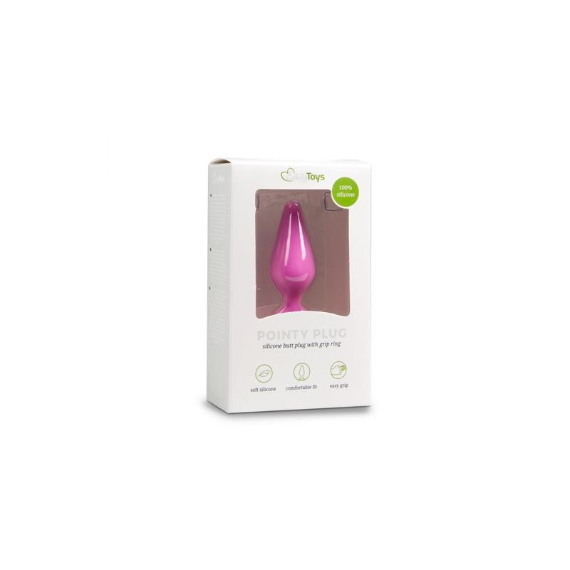 Plug Pointu silicone Rose moyen
