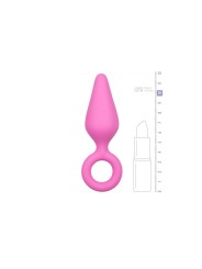 Plug Pointu silicone Rose moyen