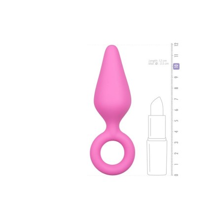 Plug Pointu silicone Rose moyen