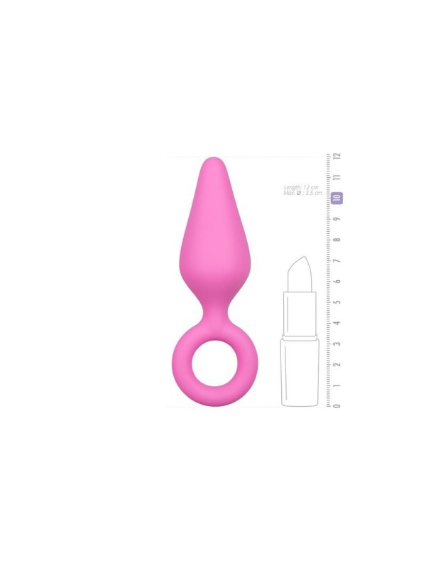 Plug Pointu silicone Rose moyen