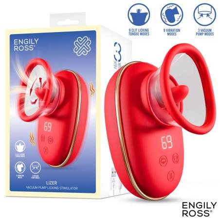 Stimulateur Lizer avec langue oscillante, pompe à vide et vibration