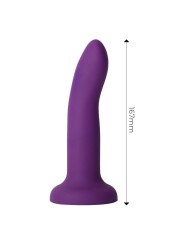 Gode qui change de couleur du violet au rose taille M 17 cm