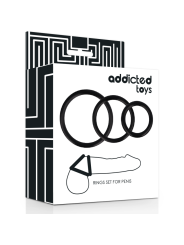 addicted toys - ensemble d'anneau pénis noir