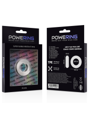 powering - anneau pénis super flexible et résistant 3,8cm pr04 clair