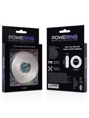 powering - anneau pénis super flexible et résistant 5cm pr03 clair