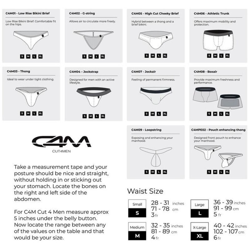 cut4men - sous-vêtements coupes bas tattoo s
