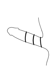 ohmama - lot de 3 bagues en silicone noir