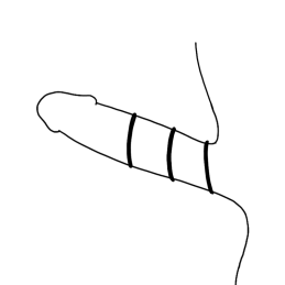 ohmama - lot de 3 bagues en silicone noir