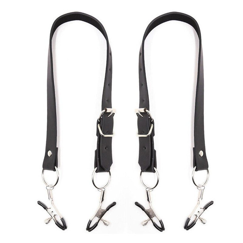 ohmama fetish - pinces clitoris avec sangles de jambes