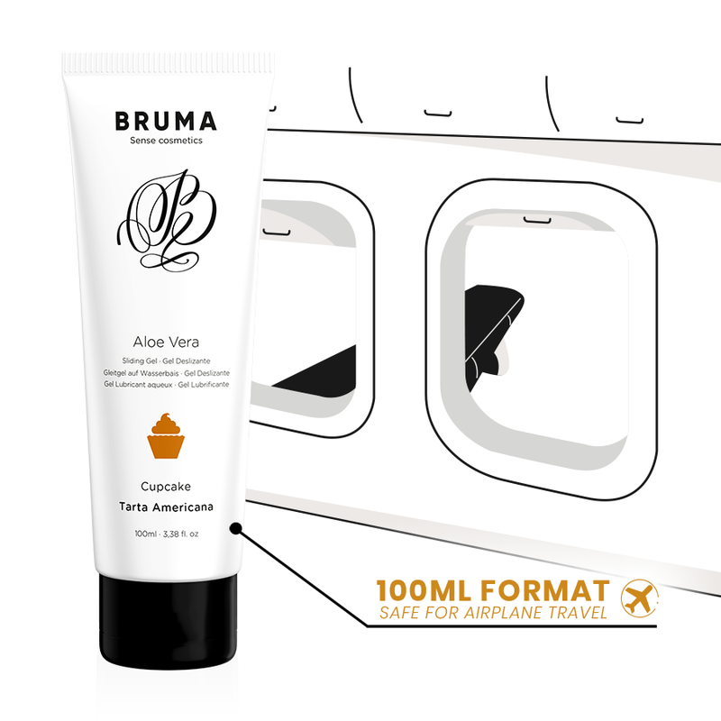 bruma - gel glissant à l'aloe vera saveur gâteau américain 100 ml