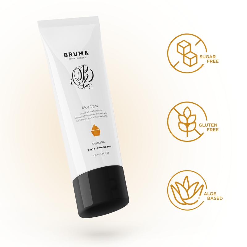 bruma - gel glissant à l'aloe vera saveur gâteau américain 100 ml