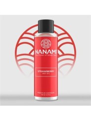 Huile effet chaud massage fraise 100ml Nanami
