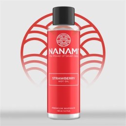 Huile effet chaud massage fraise 100ml Nanami