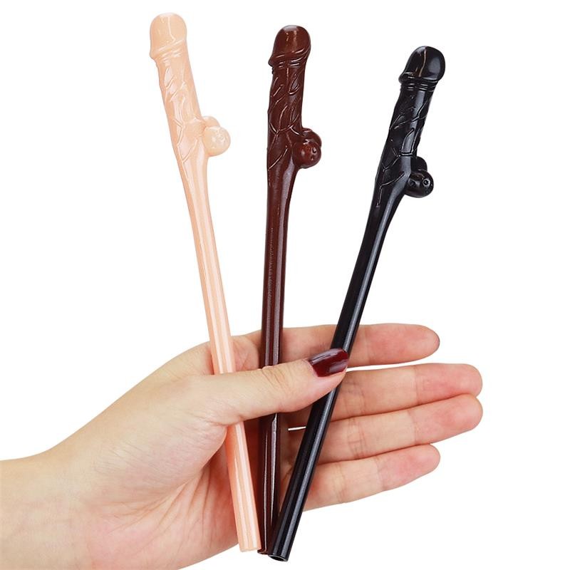 Lot de 9 pailles pénis couleur