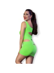 Chilirose Mini-robe double face vert fluo 4621 S/M