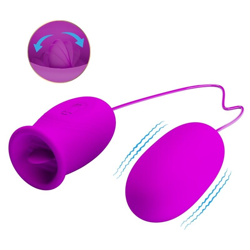 Pretty Love - Vibromasseur rechargeable double violet Daisy Egg
