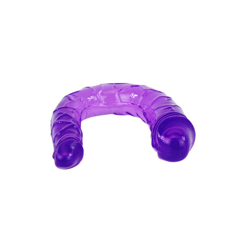 baile - double gode en gelée flexible lilas