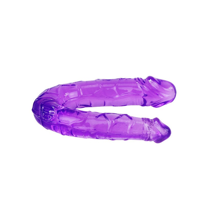 baile - double gode en gelée flexible lilas
