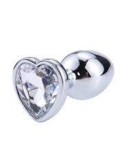 Plug metal coeur heart white T:S Afterdark