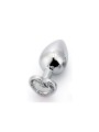 Plug metal coeur heart white T:S Afterdark