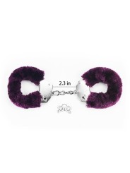 Menottes métal avec poils violets