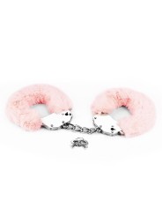 Menottes métal avec poils rose