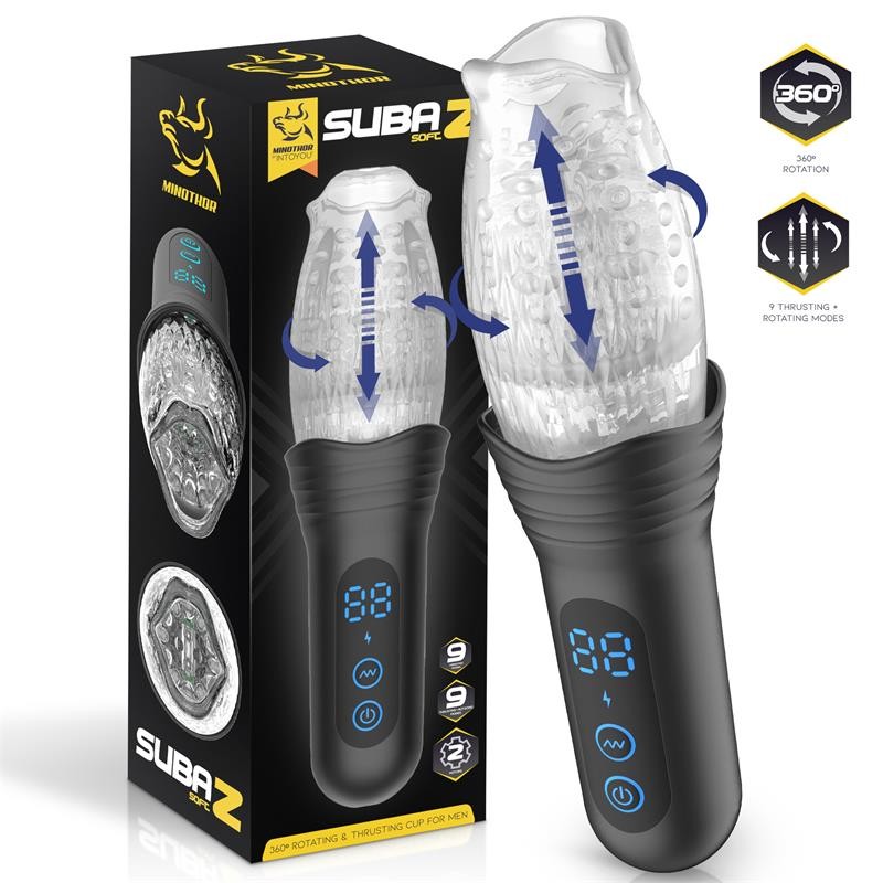 Masturbateur masculin Subaz poussée et rotation à 360º