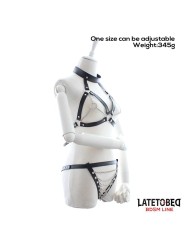 Ensemble soutien-gorge culotte bondage avec chaînes