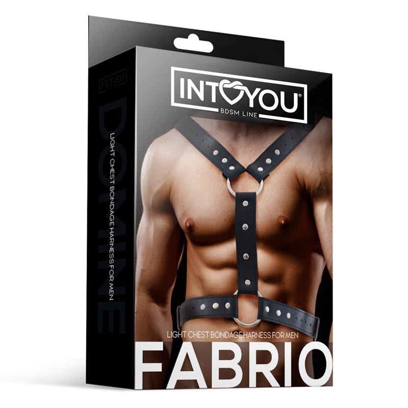 Harnais bondage masculin Fabrio en cuir vegan