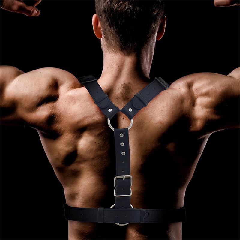 Harnais bondage masculin Fabrio en cuir vegan