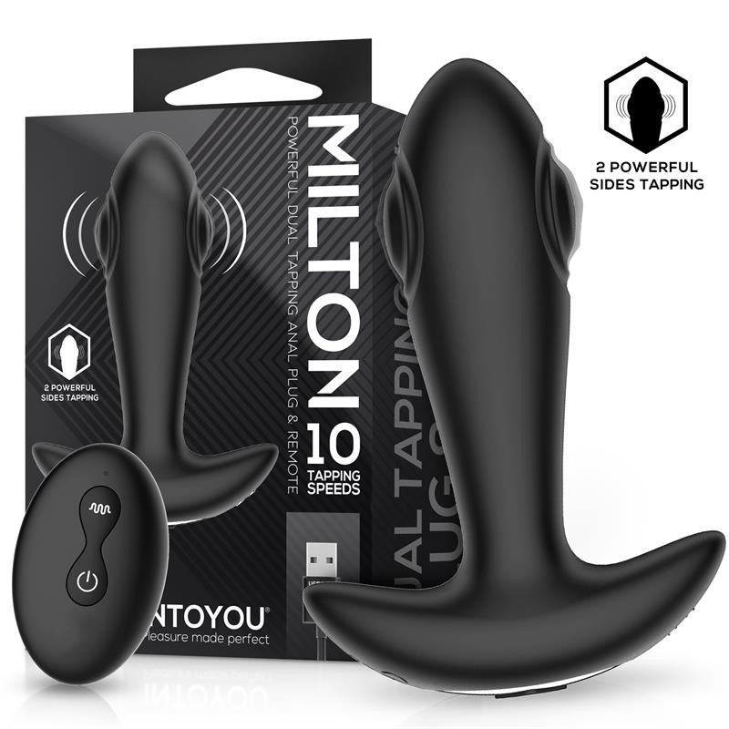 Milton plug anal avec double tambours telecommande