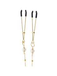 Pince-tétons chaîne Dorées Perles Taboom